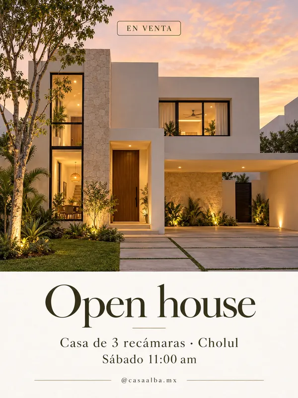 Publicación de ejemplo, Casa Alba: open house